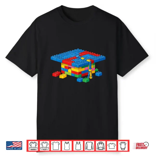 Brick Builder Blocks Graduating Graduate Happy Graduation Shirt