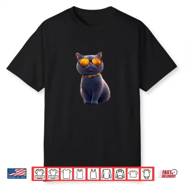 British Shorthair Cat With Sunglasses Cat Mom Love Cute Cats Shirt