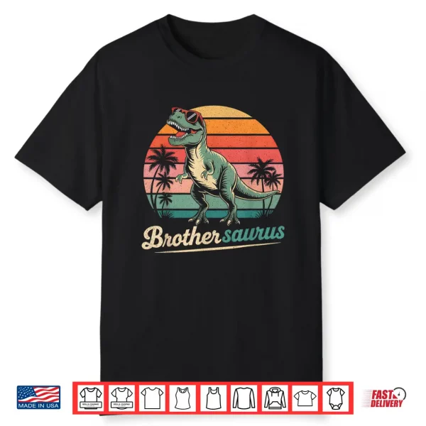 Brother Saurus Shirt Boys Men Dinosaur T Rex Family Matching Shirt