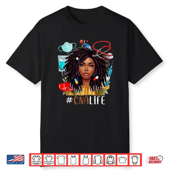 Cna Costume Afro Woman Nurse Nursing Proud Black History Shirt