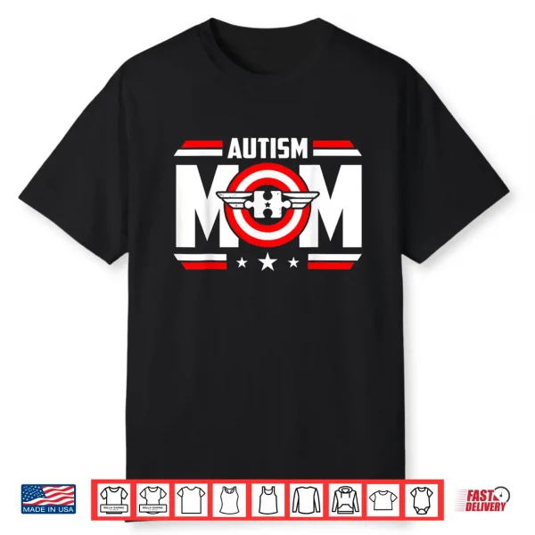 Captain Autism Mom Superhero Autistic Mother’S Day Shirt