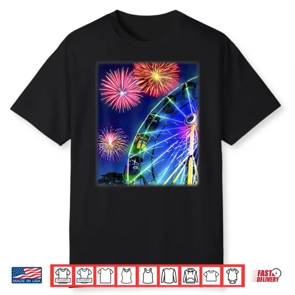Carnival Ferris Wheel Fireworks Shirt