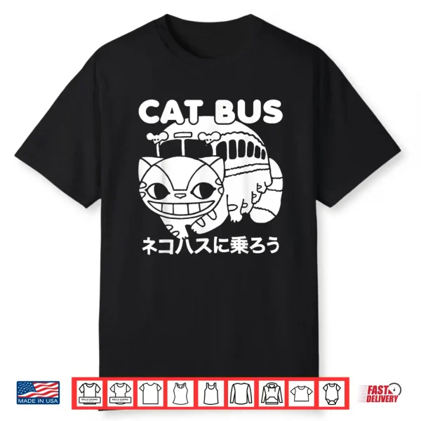 Cat Bus Anime Style Japanese Retro Gift For Fan Shirt
