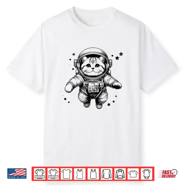 Cat Dad Mom Space Astronaut British Shorthair Shirt