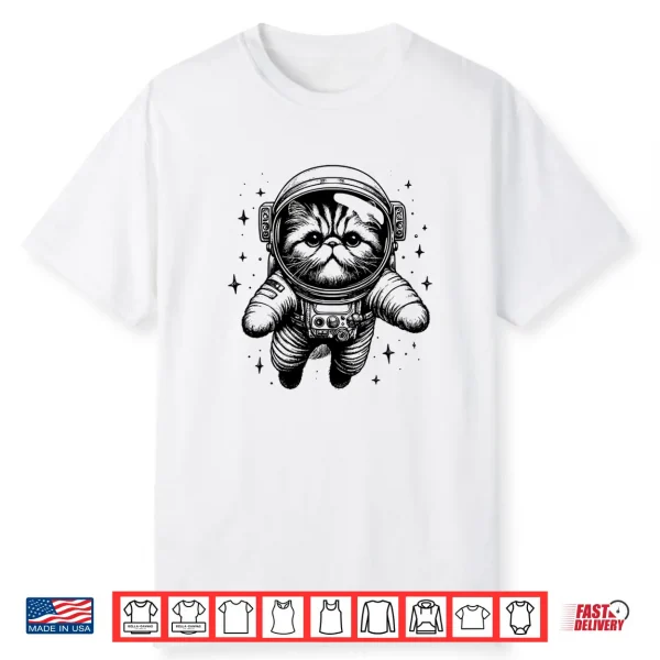 Cat Dad Mom Space Astronaut Persian Shirt