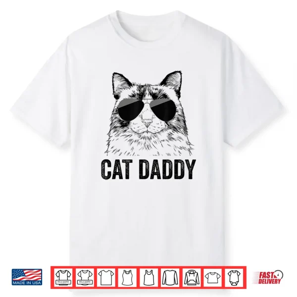 Cat Daddy Vintage Ragdoll Cat Dad Father’S Day Shirt
