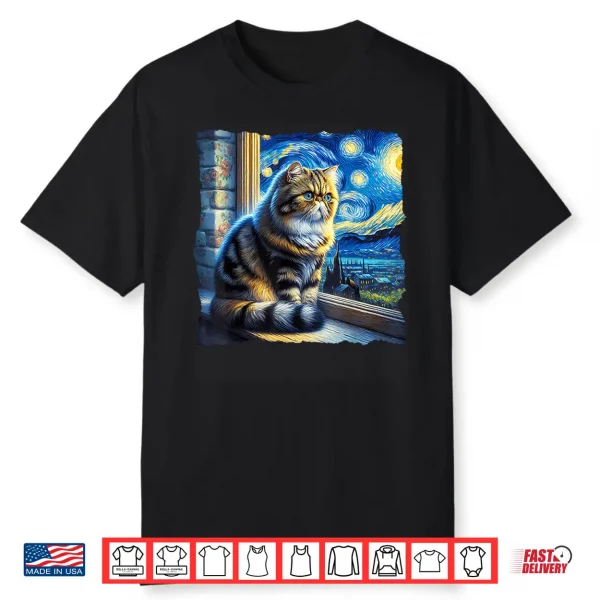 Cat Exotic Shorthair Starry Night Exotic Shorthair Shirt