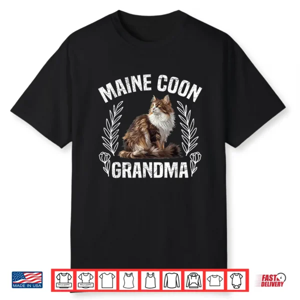 Cat Granny Proud Maine Coon Grandma Maine Coon Grandmother Shirt
