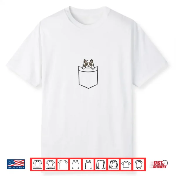 Cat In The Pocket Cute Ragdoll Cat Shirt