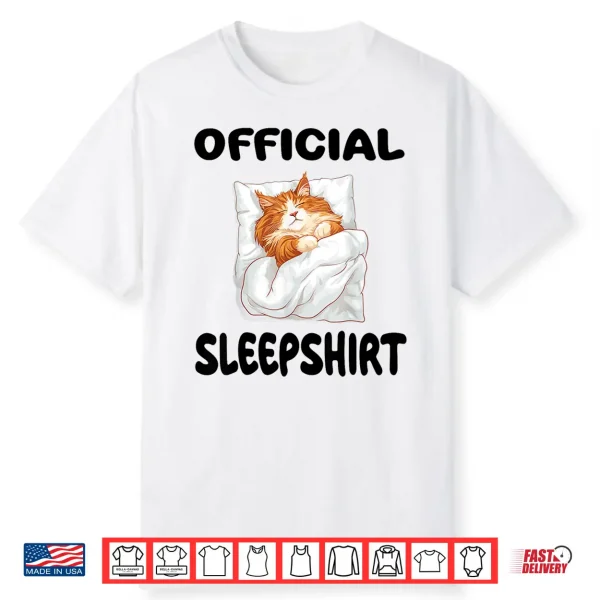 Cat Pet Maine Coon Official Sleepshirt Pajamas Nightgown Shirt