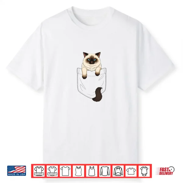 Cat Pocket Matching Cat And Owner Clothes Ragdoll Cute Cat Shirt