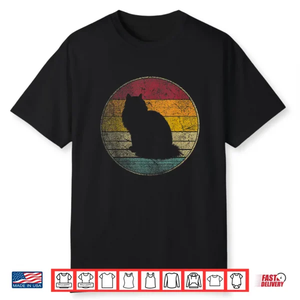 Cat Shirt Ragdoll Pet Vintage Distressed Retro Silhouette Shirt