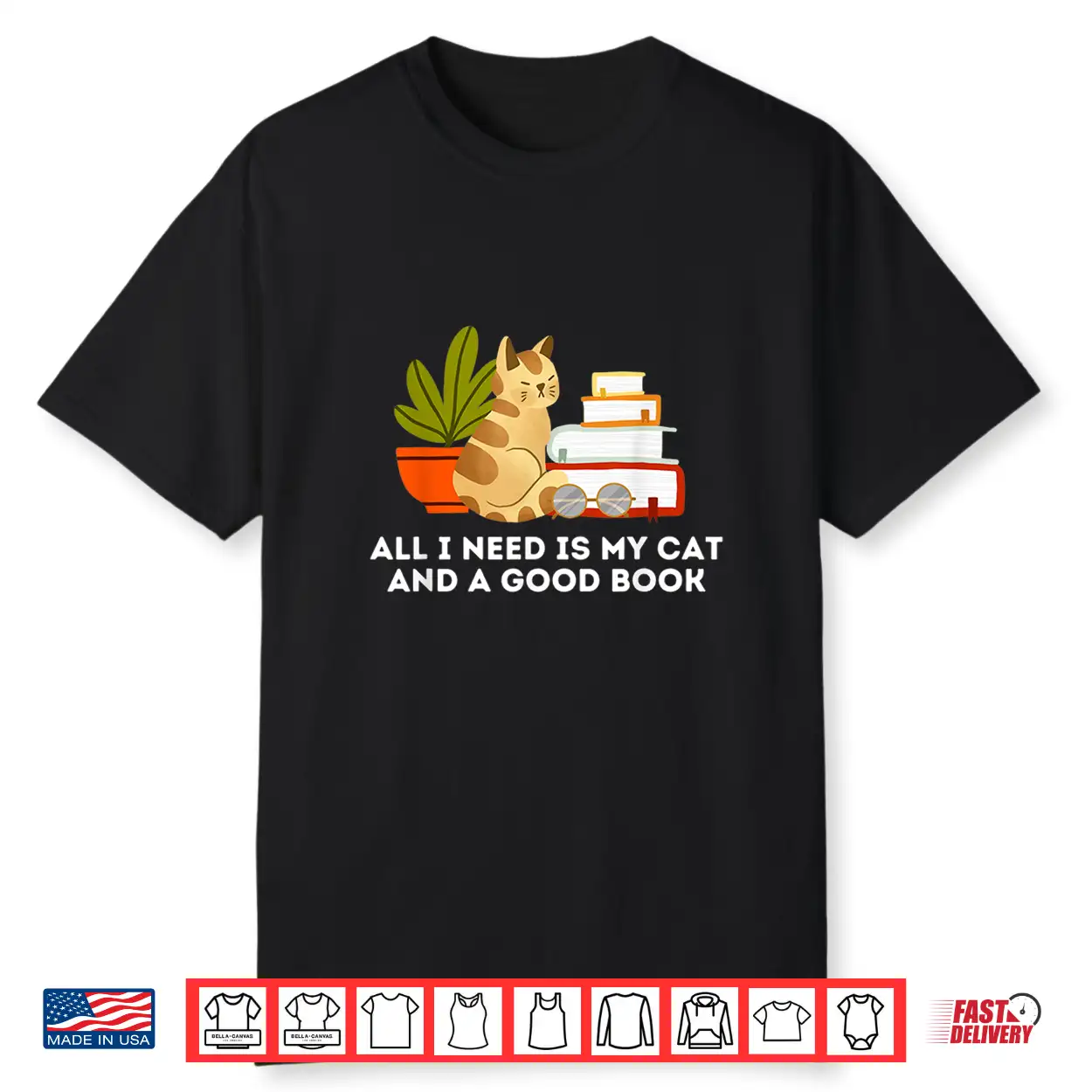 Cat And A Good Book Worm Bibliophile Cottage Core Aesthetic Men Women Kids Shirt