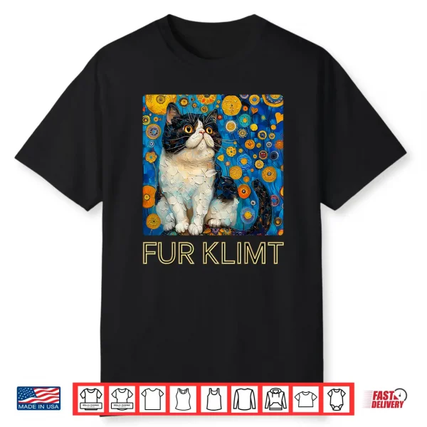 Cat In Klimt Painting Cat Lover Exotic Shorthair Artist Shirt