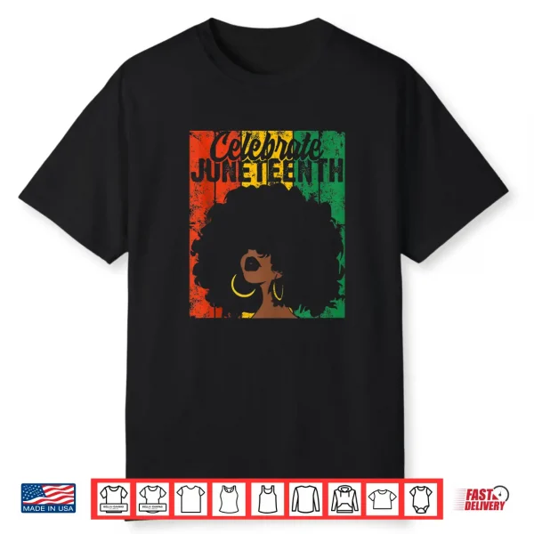 Celebrate Juneteenth Retro African Colors Womens Shirt