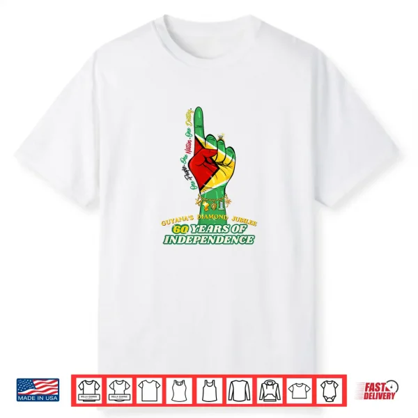 Celebrating 60 Years Of Independence Guyana Diamond Jubilee Shirt