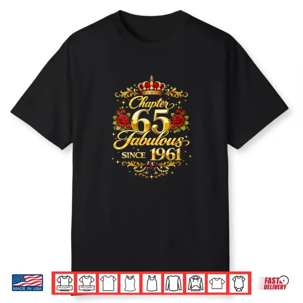 Chapter 65 Fabulous Since 1961 Floral 65Th Birthday Shirt