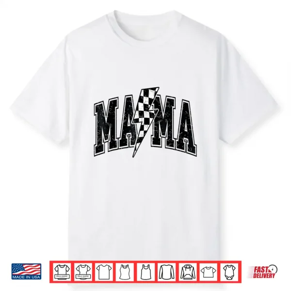 Checkered Mama Lightning Bolt Mother’S Day For Mom Mother Shirt