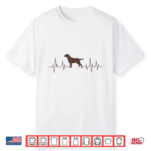 Chocolate Lab Dog Heartbeat Veterinarian Labrador Retriever Shirt