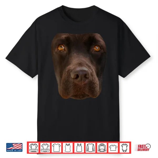 Chocolate Lab Lovers Dark Brown Dog Face Costume Shirt