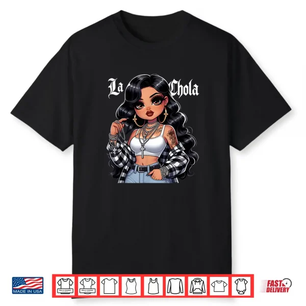 Chola Chibi Girl Hispanic Heritage Month Brown Pride Chicana Shirt