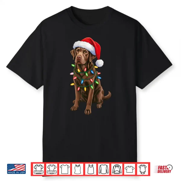Christmas Chocolate Lab Labrador Retriever Men Women Kids Shirt
