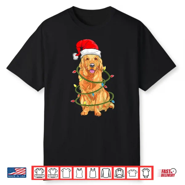 Christmas Dog Golden Retriever Pajama Shirt