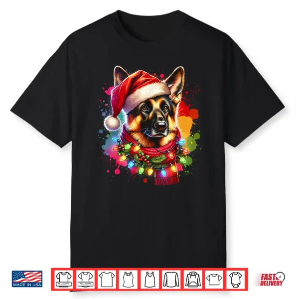 Christmas German Shepherd Xmas Shepherd Mom Dog Lover Shirt