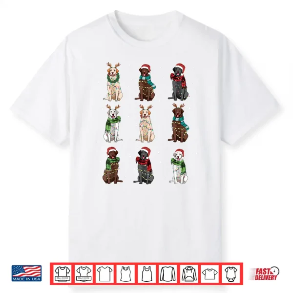 Christmas Lights Labrador Dog Lover Funny Xmas Dogs Pj Gifts Shirt