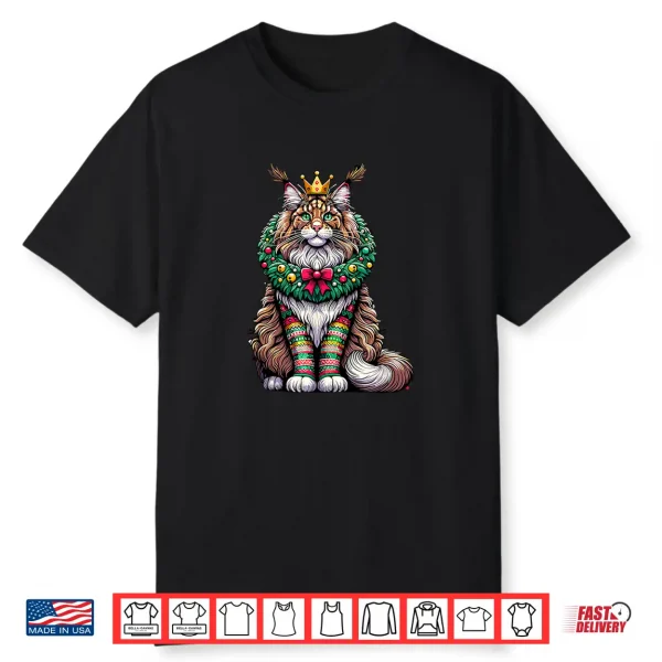 Christmas Maine Coon American Longhair Professional Graphic Shirt