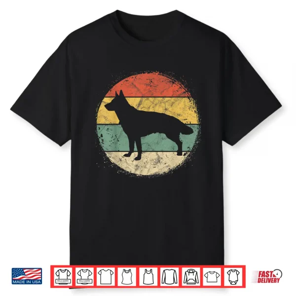 Circular Retro German Shepherd Owner Gift Shepard Dad Mom Shirt