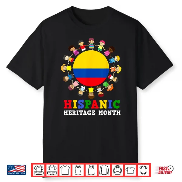 Colombian Flag Hispanic Heritage Colombia Boy Girl Kids Shirt