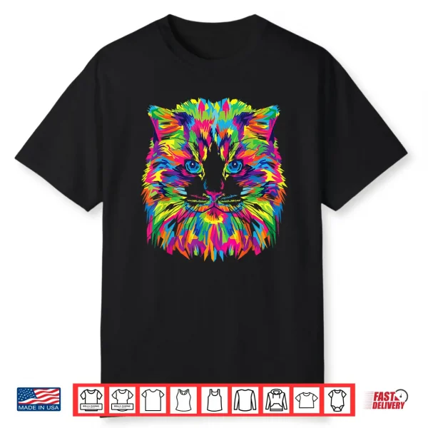 Colorful Maine Coon Cat Shirt