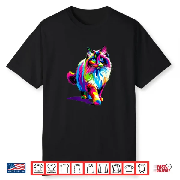 Colorful Pop Art Ragdoll Cat Ragdolls Puppy Cats Shirt