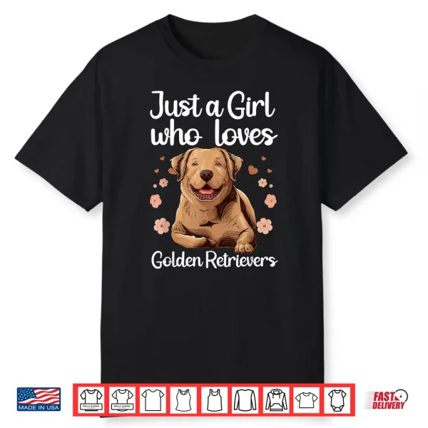 Cool Golden Retriever For Women Girls Puppy Dog Lover Owner Shirt