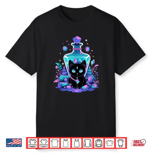 Cottagecore Goth Kawaii Anime Cat Gifts Girls Womens Cat Shirt