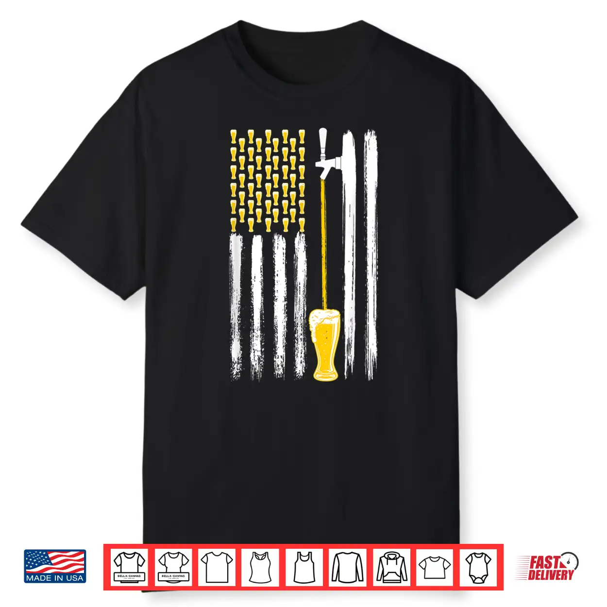Craft Beer American Flag Usa 4Th July Alcohol Brew Brewery Shirt Craft Beer American Flag Usa 4Th July Alcohol Brew Brewery Shirt