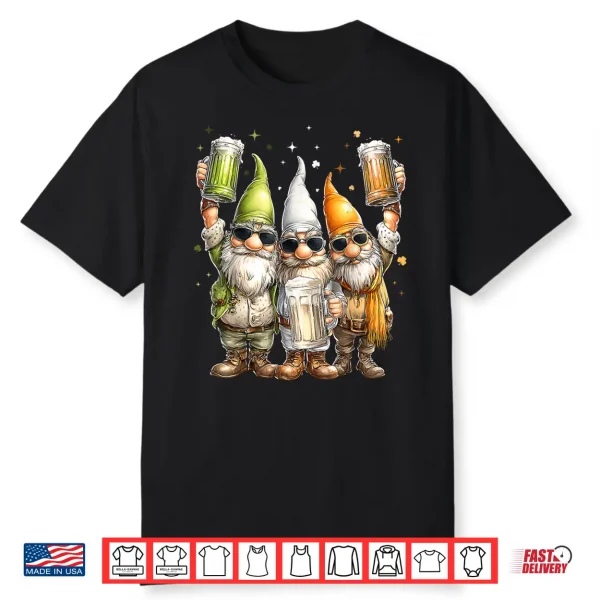 Craft Beer Brewer St. Patricks Day Ipa Gnome Shamrock Shirt