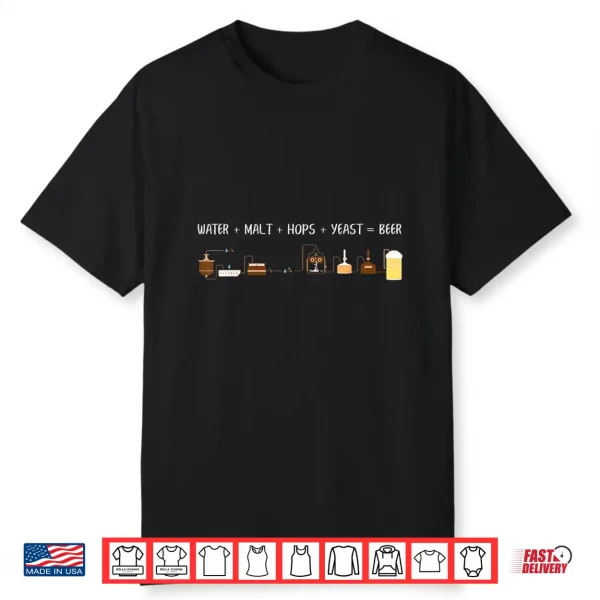 Craft Beer Making Cycle Diagram For Homebrew Funny Shirt