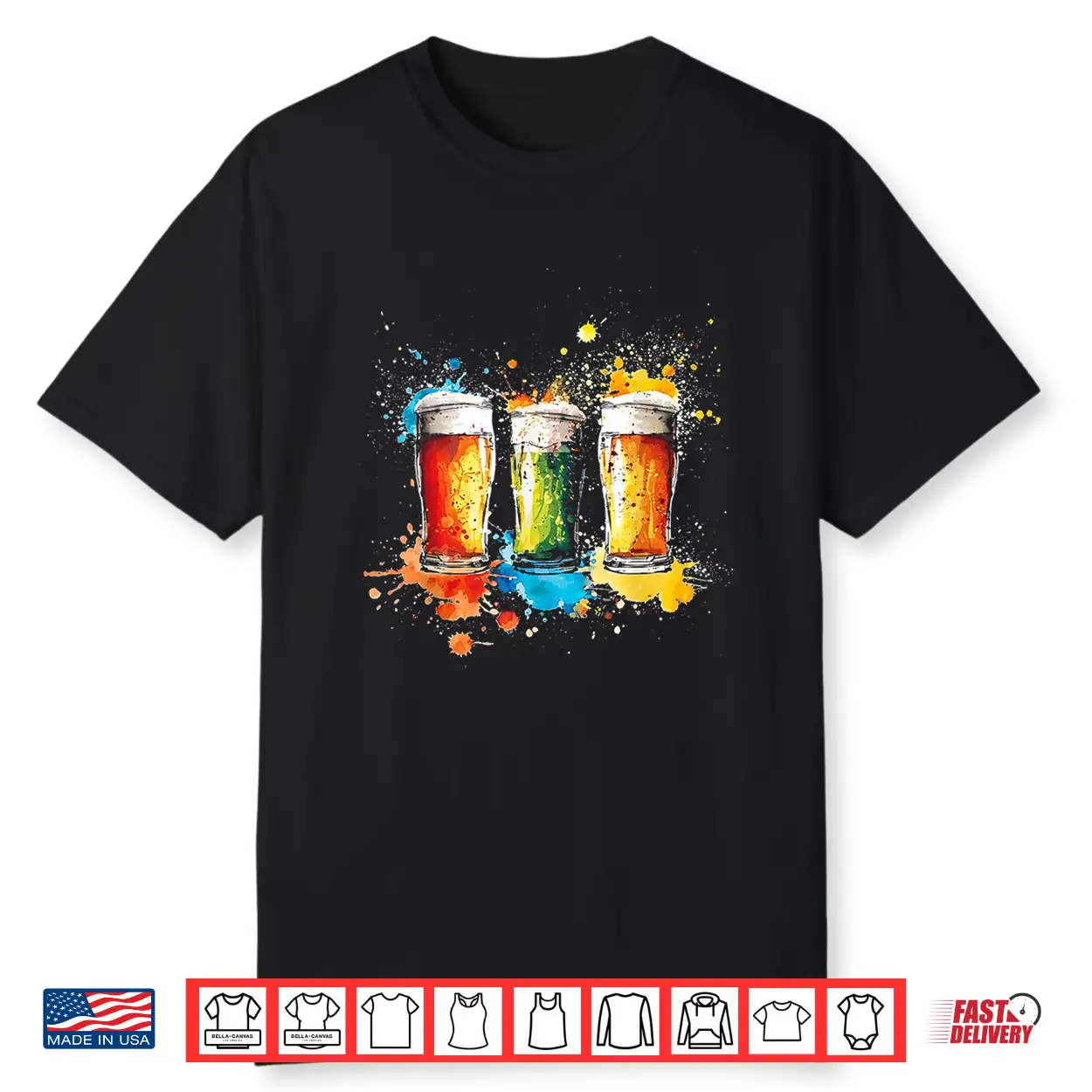 Craft Beer Watercolor Shirt Craft Beer Watercolor Shirt