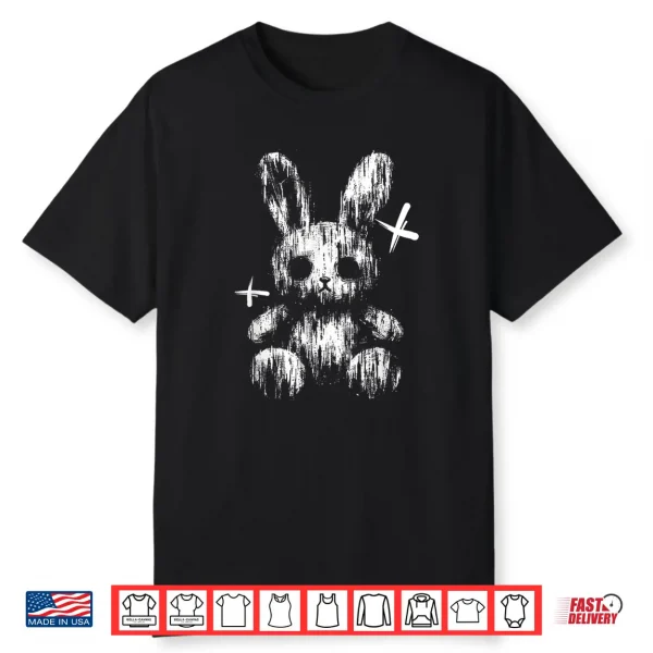 Creepy Anime Goth Bunny Rabbit Japanese Anime Goth Girl Shirt