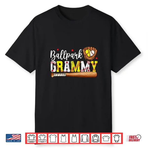 Cute Ballpark Grammy Softball Grammy Baseball Grammy Grandma Shirt
