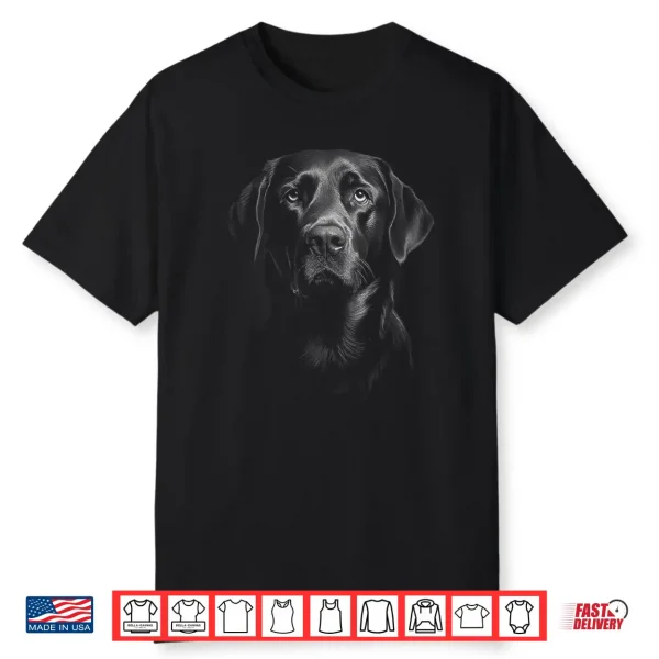 Cute Black Labrador Retriever Puppy Dog Face Lab Shirt