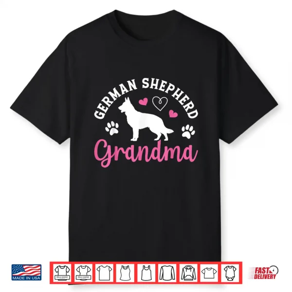 Cute German Shepherd Grandma Dog Owner Shirt