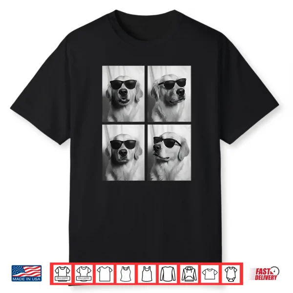 Cute Golden Retriever With Sunglasses Funny Dog Lover Shirt