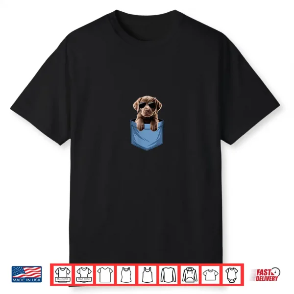 Cute Pocket Labrador Retriever Lover Chocolate Lab Mom Shirt
