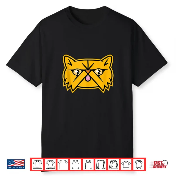 Cute Smooshed Face Orange Persian Cat Graphic Shirt