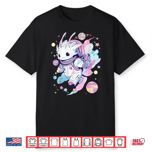 Cute Space Galaxy Axolotl Pastel Goth Aesthetic Nu Goth Shirt