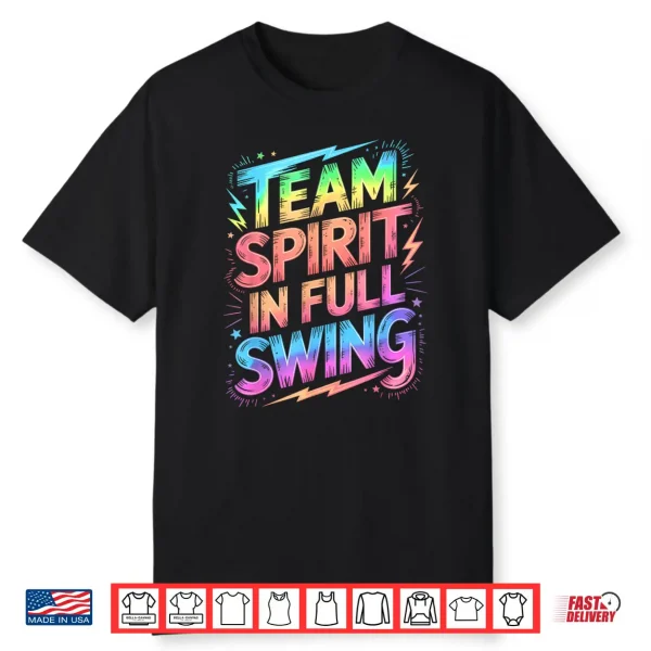 Cute Team Spirit Full Swing Kids Teacher Run On Games Fast Shirt
