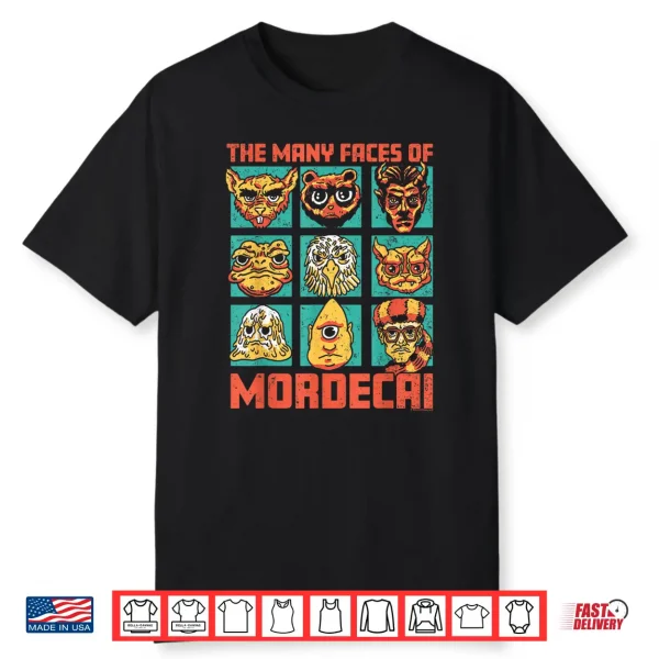 Dcc Many Faces Of Mordecai Grid Funny Gamer Series Book Shirt